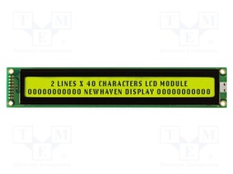 Display: LCD; STN Positive; 40x2; grey; 182x33.5mm; LED; 2x8; 5V