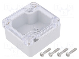 Enclosure: multipurpose; X: 58mm; Y: 64mm; Z: 35mm; polycarbonate
