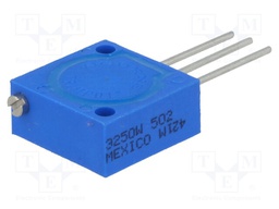 Potentiometer: mounting; vertical,multiturn; 5kΩ; 1W; screw,THT