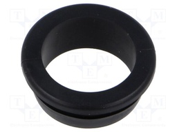 Grommet; Ømount.hole: 22mm; Øhole: 18mm; black; PVC; 16227