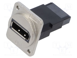 Coupler; DisplayPort socket,both sides; FT; 19x24mm; Mat: metal