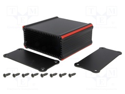 Enclosure: with panel; TUS; X: 84mm; Y: 80mm; Z: 39mm; aluminium