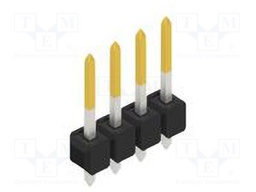 Connector: pin strips; pin header; male; PIN: 4; 2.54mm; THT; 1x4