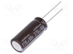 Capacitor: electrolytic; low impedance; THT; 270uF; 80VDC; ±20%