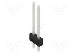 Connector: pin strips; pin header; male; PIN: 2; 2.54mm; THT; 2x1