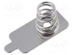 Spring contact; Mounting: soldered; Size: AAA,R03; Batt.no: 1