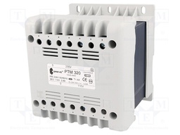 Transformer: mains; 320VA; 230VAC; 110V; Leads: terminal block