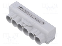 Splice terminal: distribution block; SLT50; 1kV; PIN: 6; ways: 1