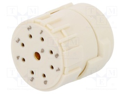 Connector: M23; PIN: 9(1+8); female; soldering; 200V; Inom 1: 20A