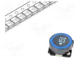 Inductor: ferrite; SMD; 150uH; 0.81A; 420mΩ; ±20%; Series: SLF