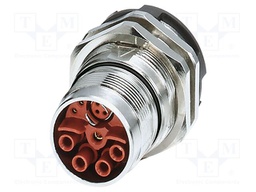Connector: M23; socket; PIN: 13; crimped; straight; IP67