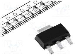 IC: voltage regulator; LDO,fixed; 5V; 0.3A; SOT223-3; SMD; ±0.85%