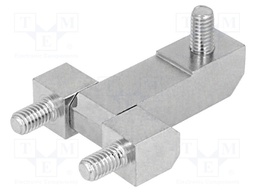Hinge; Width: 45mm; zinc-plated steel; H: 37mm; Ext.thread: M6