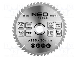 Circular saw; Ø: 235mm; Teeth: 48; cemented carbide; Øhole: 30mm