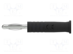Connector: 4mm banana; plug; 10A; 30VAC; 60VDC; black; 18.1mm