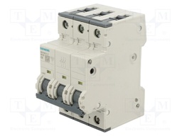 Circuit breaker; 230/400VAC; Inom: 5A; Poles: 3; DIN; Charact: C; 6kA