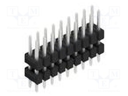 Connector: pin strips; pin header; male; PIN: 18; 2.54mm; THT; 2x9
