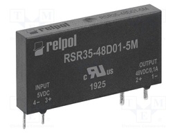 Relay: solid state; 3÷58VDC; 1-phase; PCB; -30÷80°C; 28x5.2x15mm