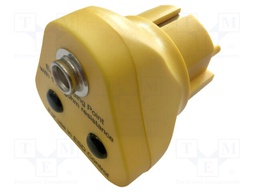 Earthing plug; ESD; Features: one 10mm male press stud; yellow