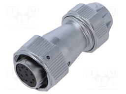 WY20; plug; male; PIN: 9; IP67; 5A; soldering; for cable; 400V; 18AWG