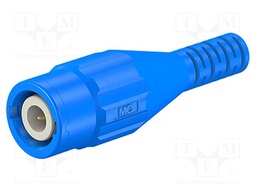 Connector: socket; BNC; blue; Connection: soldering; 5÷40°C; female