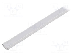 Profiles for LED modules; white; angular; white; L: 1m; aluminium