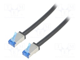 Patch cord; S/FTP; 6a; stranded; Cu; PE; black; 20m; 26AWG