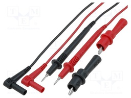 Test lead; PVC; 1m; 10A; red and black; Ø: 2mm; 0÷50°C