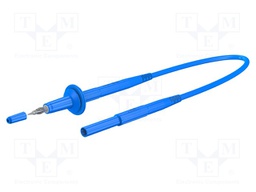 Test lead; 10A; blue; Plating: nickel plated; 5kV; Type: insulated
