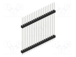 Connector: pin strips; pin header; male; PIN: 19; 2.54mm; THT; 1x19