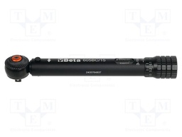 Wrench: torque; 175mm; 3÷15Nm; 1/4"; Teeth: 72; 4%; aluminium