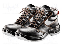 Boots; Size: 42; black; leather; slip,perforation,impact