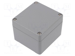 Enclosure: multipurpose; X: 75mm; Y: 80mm; Z: 57mm; Mx; aluminium