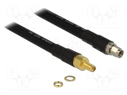 Cable; 3m; RP-SMA male,RP-SMA female; black; Øcable: 10.5mm; 50Ω