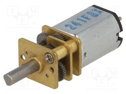 Motor: DC; with gearbox; Medium Power; 6VDC; 670mA; Shaft: D spring