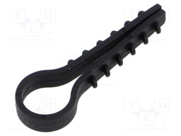 Holder; 100pcs; RoundDowel; Body: black; 12mm