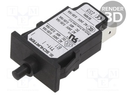 Circuit breaker; Urated: 240VAC; 48VDC; 0.5A; SPST; Poles: 1