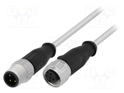 Cable: for sensors/automation; PIN: 3; M12-M12; 1m; plug; plug; male