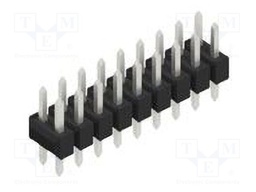 Connector: pin strips; pin header; male; PIN: 18; 2.54mm; THT; 2x9