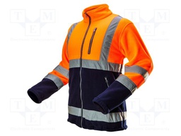 Fleece sweatshirt; Size: XXL; orange-black; VISIBILTY; 280g/m2