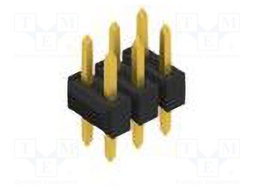 Connector: pin strips; pin header; male; PIN: 6; 2.54mm; THT; 2x3