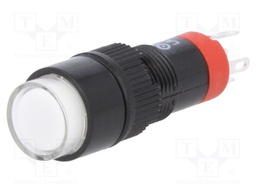 Switch: push-button; Pos: 2; SPDT; 0.5A/250VAC; 1A/24VDC; white