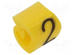 Markers for cables and wires; 1.3÷3mm; PVC; -30÷80°C; leaded