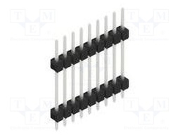 Connector: pin strips; pin header; male; PIN: 9; 2.54mm; THT; 1x9