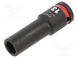 Wrench; hex socket,socket spanner,impact; HEX 13mm; 1/2"; long