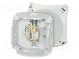 Enclosure: junction box; IP66; with terminals; grey