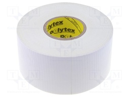 Tape: duct; W: 48mm; L: 25m; D: 0.25mm; white; natural rubber; 15%