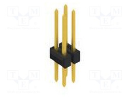 Connector: pin strips; pin header; male; PIN: 4; 2.54mm; THT; 2x2