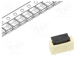 Connector: FFC/FPC; 30V; PIN: 8; vertical; SMT; tinned; 0.5A; LCP