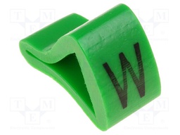 Markers for cables and wires; Label symbol: W; 3÷6.5mm; H: 9mm